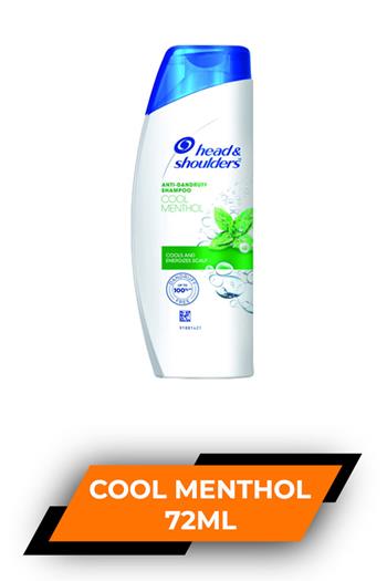 H&s Cool Menthol Shampoo 72ml